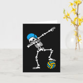 Fun Dab probieren Skelett Wasser Polo Halloween Sc Karte (Gelbe Blume)