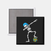 Fun Dab probieren Skelett Wasser Polo Halloween Sc Magnet (Vorderseite/Rückseite)