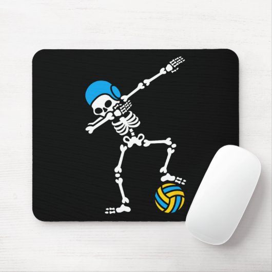 Fun Dab probieren Skelett Wasser Polo Halloween Sc Mousepad (Mit Mouse)