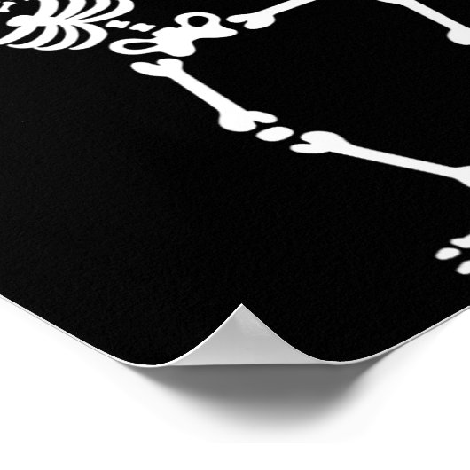 Fun Dab probieren Skelett Wasser Polo Halloween Sc Poster (Ecke)