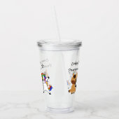 Fun Dabbing Einhorn Personalwesen Pferd Acryltrinkbecher (Links)