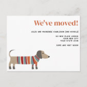 Fun Dachshund Dog Moving Announcement Ankündigungspostkarte (Vorderseite)