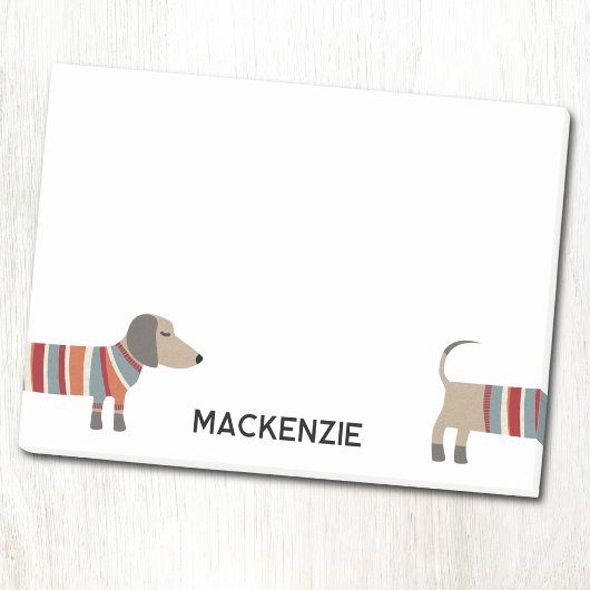 Fun Dachshund Wiener Dog Personalized Post-it Klebezettel