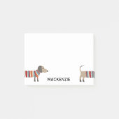 Fun Dachshund Wiener Dog Personalized Post-it Klebezettel (Vorderseite)