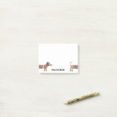 Fun Dachshund Wiener Dog Personalized Post-it Klebezettel (Auf Schreibtisch)