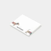 Fun Dachshund Wiener Dog Personalized Post-it Klebezettel (angewinkelt)