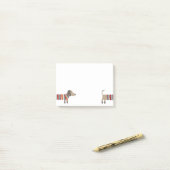 Fun Dachshund Wiener Dog Post-it Klebezettel (Auf Schreibtisch)