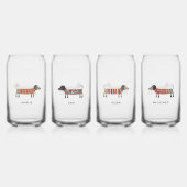 Fun Dackel Dackel Wurst Hund Personalisiert Name Dosenglas (Hinten)