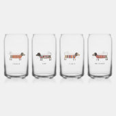 Fun Dackel Dackel Wurst Hund Personalisiert Name Dosenglas (Vorderseite)