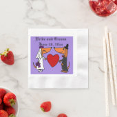Fun Dackel Hunde Braut und Groom Hochzeit Kunst Serviette (Beispiel)