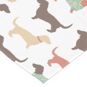 Fun-Dackel-Hundemuster Großer Tischläufer (Ecke)