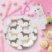 Fun-Dackel-Hundemuster Pappteller (Party)