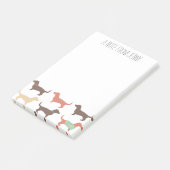 Fun-Dackel-Hundemuster Post-it Klebezettel (angewinkelt)