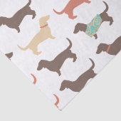 Fun-Dackel-Hundemuster Seidenpapier (Detail)