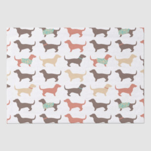 Fun-Dackel-Hundemuster Seidenpapier