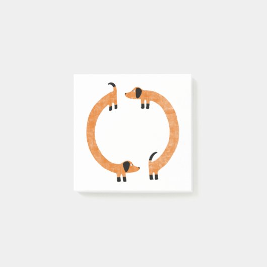 Fun Dackel Post-it Klebezettel (Vorderseite)