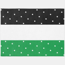 Fun Dainty Dots Schwarz-weiß Kelly Green Stripes