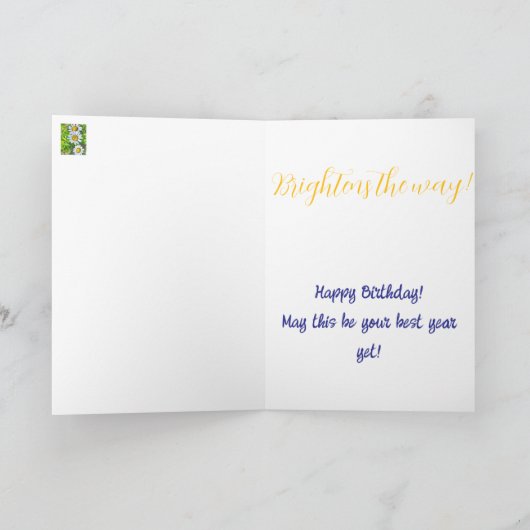 Fun Daisy Birthday Card Karte (Innenseite)