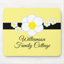 Fun Daisy Black Strip Gelbes Skript