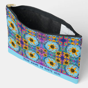 Fun Daisy Floral Muster Custom Cosmetic Bag Zubehörtasche