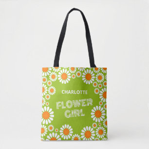 Fun Daisy Flower Girl Custom Tasche