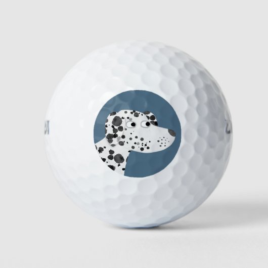 Fun Dalmatiner Dog Golfball (Vorderseite)