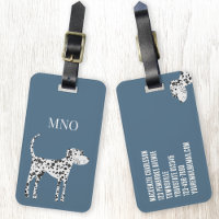 Fun Dalmatiner Dog Monogram Gepäckanhänger