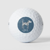 Fun Dalmatiner Dog Monogramm Golfball (Vorderseite)