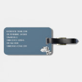 Fun Dalmatiner Dog Pattern Gepäckanhänger (Rückseite horizontal)