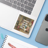 Fun Dance Floor Quote + Viktorianische Ölmalerei Aufkleber (Laptop mit iPhone)