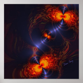 Fun Dance of the Eyes - Indigo und Gold Sight Poster