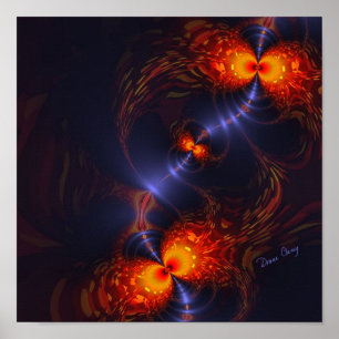 Fun Dance of the Eyes - Indigo und Gold Sight Poster