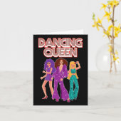 Fun Dancing Queen Disco Dance Club Party der 70er  Karte (Gelbe Blume)