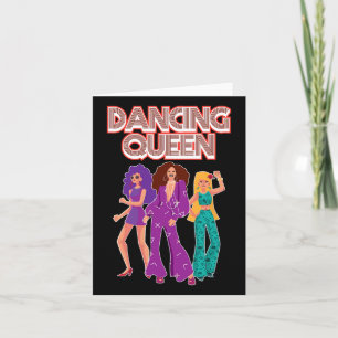 Fun Dancing Queen Disco Dance Club Party der 70er  Karte