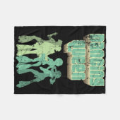 Fun Dancing Queen Disco Party Retro Distressed Des Fleecedecke (Vorderseite (Horizontal))