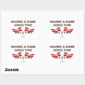 Fun dänische Tasse Rechteckiger Aufkleber (Blatt)