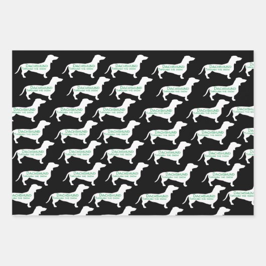 Fun Dashing Dackel Geschenkpapier Set (Vorderseite 3)
