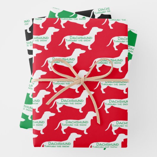 Fun Dashing Dackel Geschenkpapier Set (Beispiel)