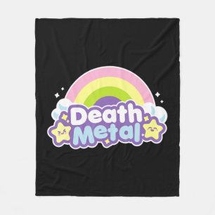 Fun Death Metal Rainbow Halloween Unicorn Rock Con Fleecedecke