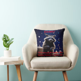 Fun Decorative Custom Valentine's Day Raccoon Kissen