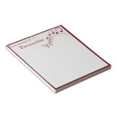 Fun Decorative Musiknoten Rote Grenze Notizblock (angewinkelt)
