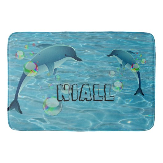Fun Delphine und Blasen Badematte (Vorderseite)