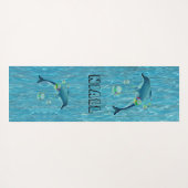 Fun Delphine und Blasen Yogamatte (Rückseite (Horizontal))