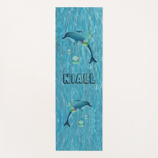 Fun Delphine und Blasen Yogamatte (Vorderseite)