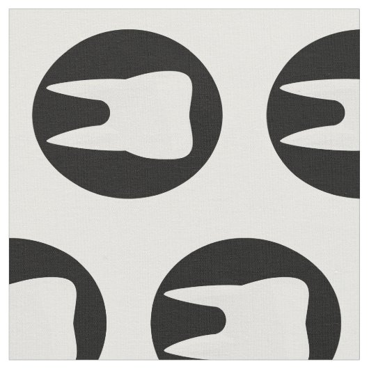 Fun Dentist Orthodontist Zelt Pattern Stoff (Nahaufnahme)