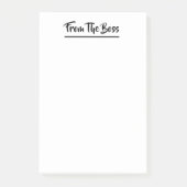 FUN, DER BOSS POST-IT KLEBEZETTEL (Vorderseite)