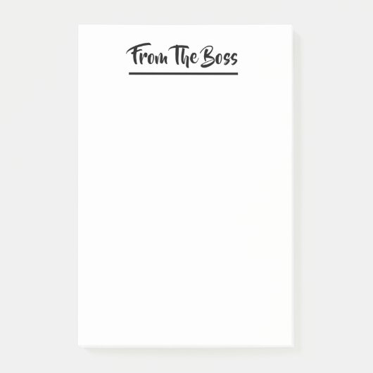 FUN, DER BOSS POST-IT KLEBEZETTEL (Vorderseite)