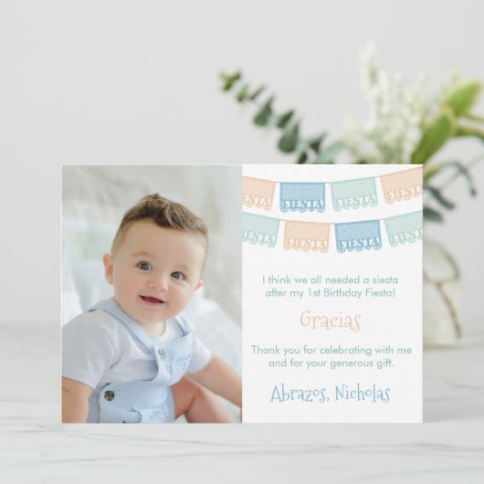 Fun Desert Colors Mexican Fiesta Picture Dankeskarte (Stehend Vorderseite)