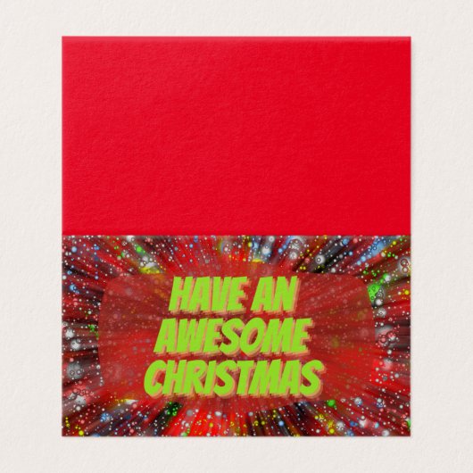 Fun Design 25 Pack Weihnachtskarten (Außenseite Aufgefaltet)