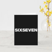 Fun Design That Says Six Seven 6 7 Meme Premium Tr Karte (Gelbe Blume)